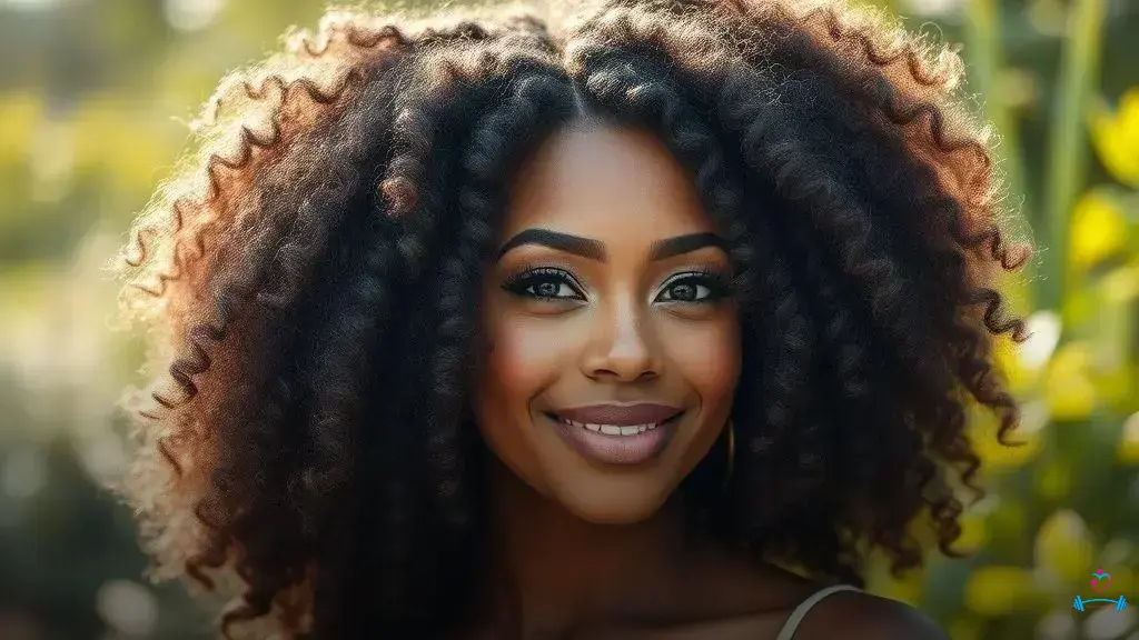 onde a mulher tem o cabelo mais crespo